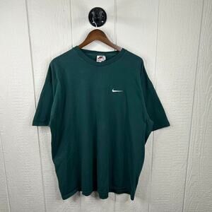 Vintage 90s Streetwear Faded Forest Green Nike Tee XX-Large